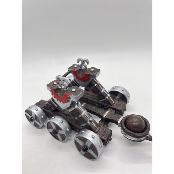 2003 PAPO Medieval Red Knights BATTERING RAM 4.5" Siege Weapon Toy Figure - Picture 8 of 9